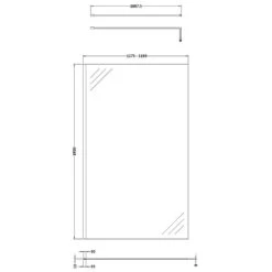 Hudson Reed Black Wetroom Shower Screen & Support Bar 1200mm WRSBP12 -Household Goods Shop hudson reed black wetroom shower screen support bar 1200mm wrsbp12 p35285 173413 image