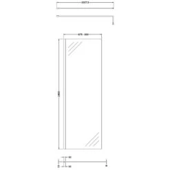 Hudson Reed Black Wetroom Shower Screen & Support Bar 700mm WRSBP70 -Household Goods Shop hudson reed black wetroom shower screen support bar 700mm wrsbp70 p35287 173421 image