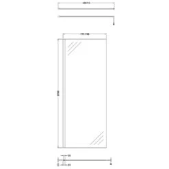 Hudson Reed Black Wetroom Shower Screen & Support Bar 800mm WRSBP80 -Household Goods Shop hudson reed black wetroom shower screen support bar 800mm wrsbp80 p35308 173472 image