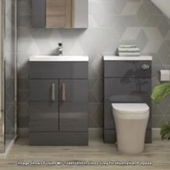 Hudson Reed Fusion Anthracite Woodgrain 600mm Back To Wall WC Toilet Unit CBI520 -Household Goods Shop hudson reed fusion anthracite woodgrain 600mm back to wall wc toilet unit cbi520 p30119 210058 image