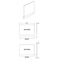 Hudson Reed Fusion Anthracite Woodgrain 700mm Bath End Panel & Plinth - OFF570 -Household Goods Shop hudson reed fusion anthracite woodgrain 700mm bath end panel plinth off570 p30079 198482 image