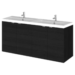 Hudson Reed Fusion Charcoal Black 1200mm Wall Hung Vanity Unit & Basin CBI633