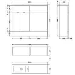 Hudson Reed Fusion Gloss Grey 1000mm Compact Combination WC & Vanity Unit With Basin - CBI942 -Household Goods Shop hudson reed fusion gloss grey 1000mm compact combination wc vanity unit with basin cbi942 p36068 175649 image