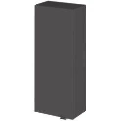 Hudson Reed Fusion Gloss Grey 300mm Side Storage Wall Unit - OFF951