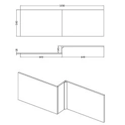 Hudson Reed Fusion Gloss White 1700mm Shower Bath Front Panel - OFF173 -Household Goods Shop hudson reed fusion gloss white 1700mm shower bath front panel off173 p30157 146727 image