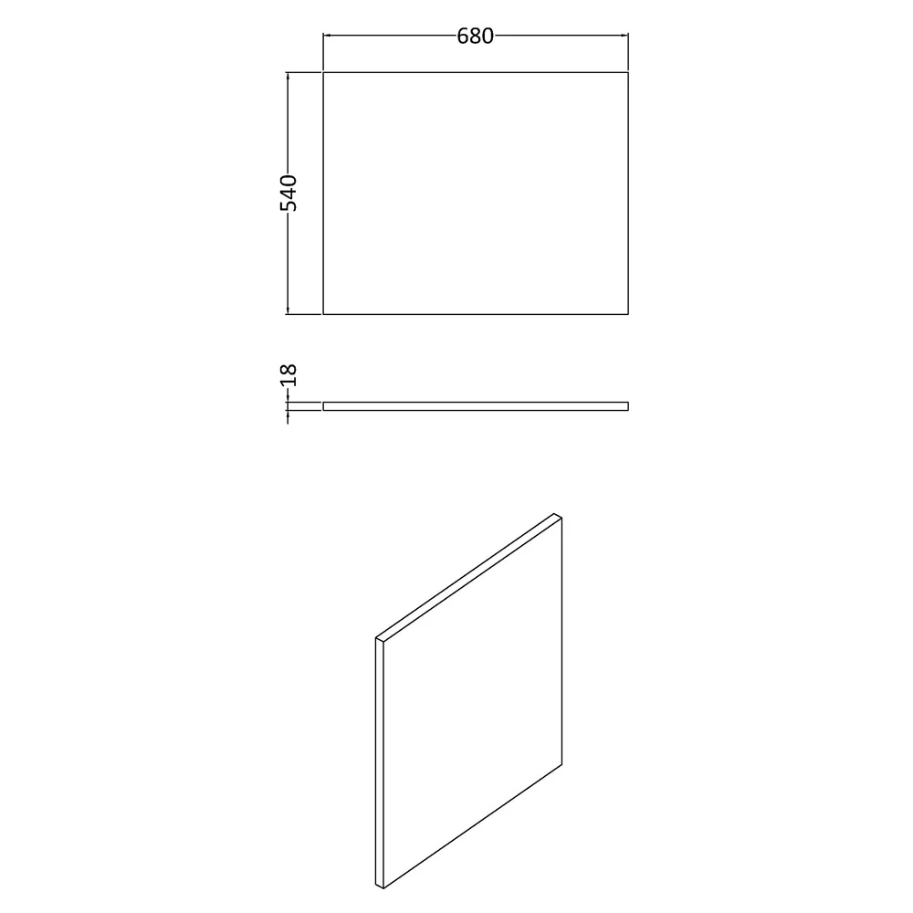 Hudson Reed Fusion Gloss White 700mm Shower Bath End Panel - OFF179 4 Hudson Reed Fusion Gloss White 700mm Shower Bath End Panel - OFF179 - Image 4