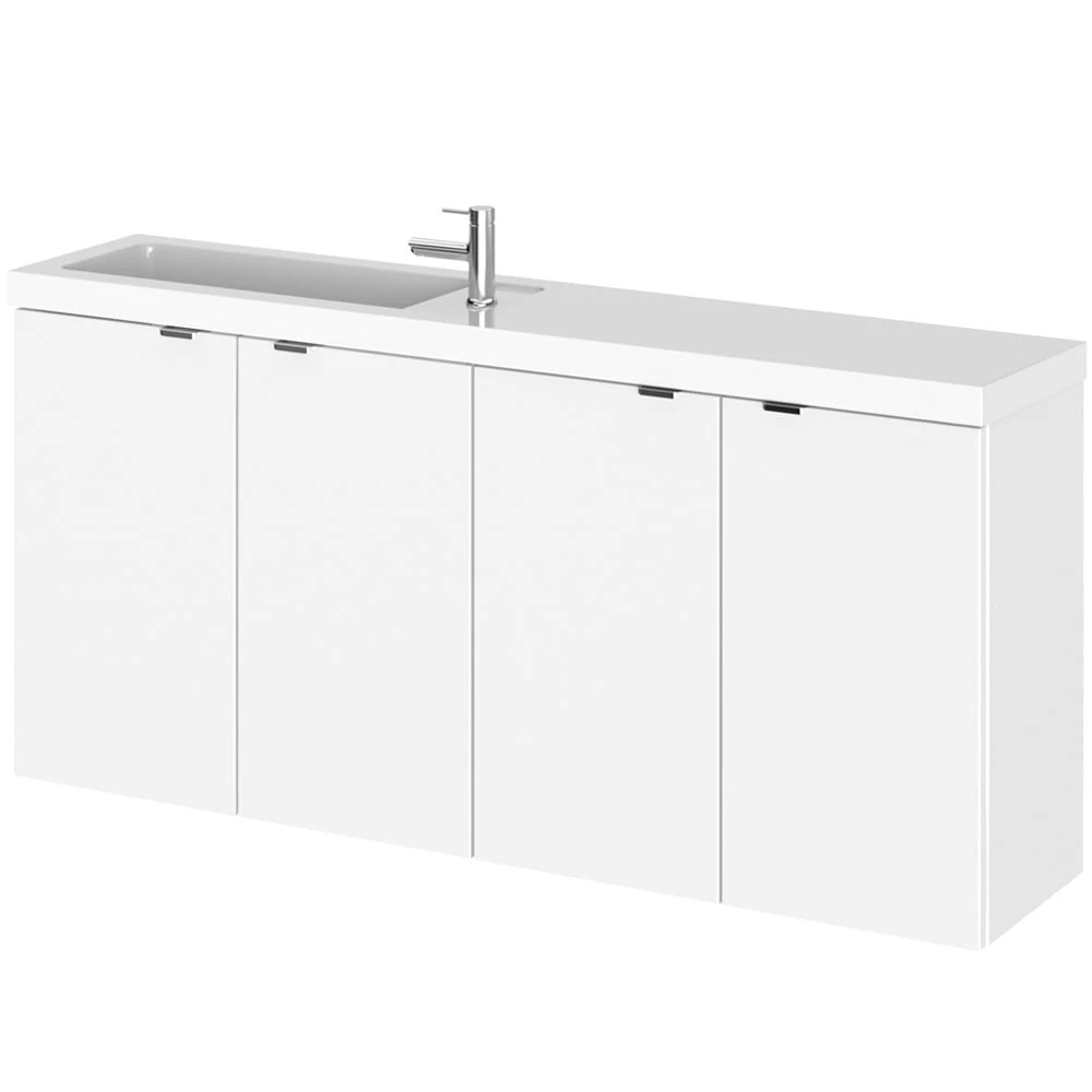 Hudson Reed Gloss White Bathroom Cabinets Suite Set 2 Hudson Reed Gloss White Bathroom Cabinets Suite Set - Image 2