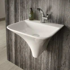 Hudson Reed Grace 460x415 1th White Wall Hung Basin - NCT102