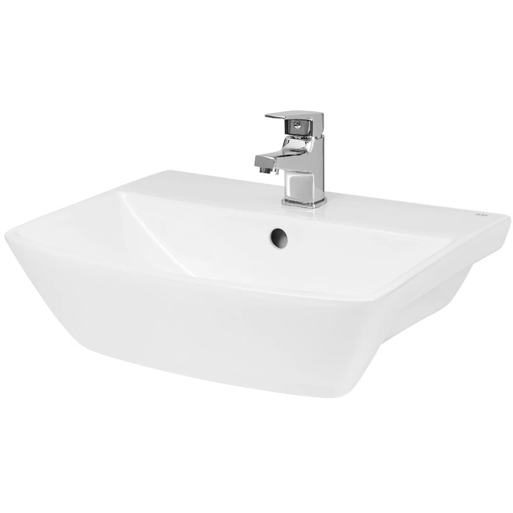 Hudson Reed Lynx 500x380 1th White Semi Recessed Basin - SRB005 1 Hudson Reed Lynx 500x380 1th White Semi Recessed Basin - SRB005