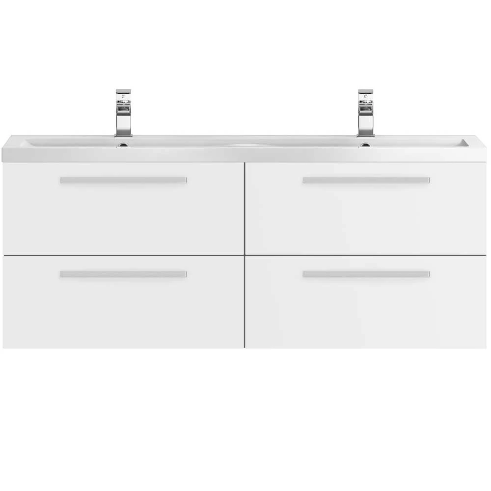 Hudson Reed Quartet Gloss White Bathroom Suite Set 2 Hudson Reed Quartet Gloss White Bathroom Suite Set - Image 2