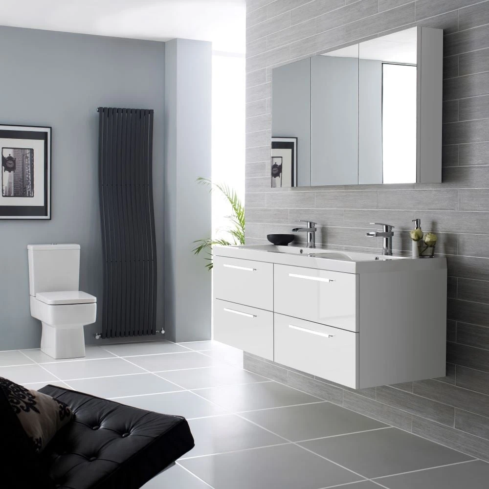 Hudson Reed Quartet Gloss White Bathroom Suite Set 1 Hudson Reed Quartet Gloss White Bathroom Suite Set