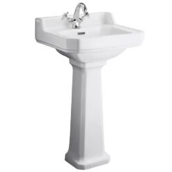 Hudson Reed Richmond 500x350 1th White Basin & Pedestal CCR015