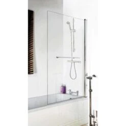 Hudson Reed Square Bath Screen With Rail - NSSQR