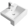 Hudson Reed Vessels 530x440 1th White Semi Recessed Basin NBV172
