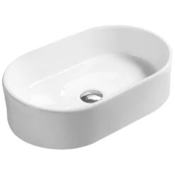 Hudson Reed Vessels 565x350 White Sit-On Countertop Basin NBV169