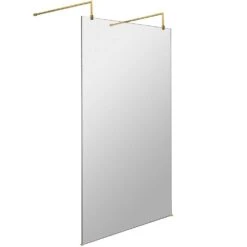 Hudson Reed Wetroom Screen 1100mm & Brass Support Bar BBPAF11