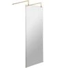 Hudson Reed Wetroom Screen 700mm & Brass Support Bar BBPAF070