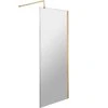 Hudson Reed Wetroom Shower Screen With Brass Support Bar 700mm WRSBB70