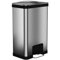 Inmotion 50L Brushed Stainless Steel Kitchen Waste Pedal Dust Bin