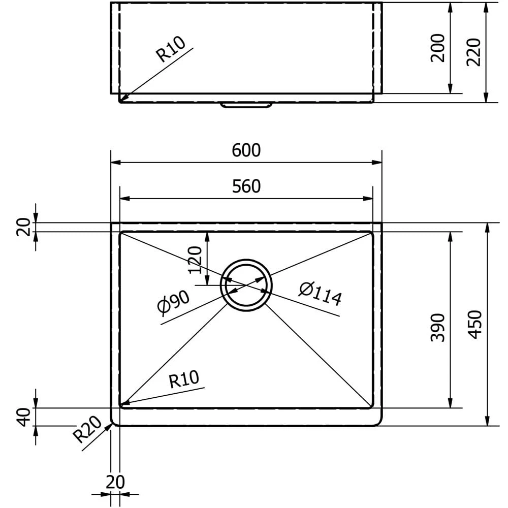 LSC Bromley 1.0 Bowl Brushed Copper Stainless Steel Belfast Butler Kitchen Sink 4 LSC Bromley 1.0 Bowl Brushed Copper Stainless Steel Belfast Butler Kitchen Sink - Image 4