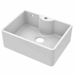 LSC Butler 595 TL 1.0 Bowl Fireclay Ceramic Kitchen Sink 1TH & Bronze Waste -Household Goods Shop lsc butler 595 tl 1 0 bowl fireclay ceramic kitchen sink 1th bronze waste p64421 283841 image