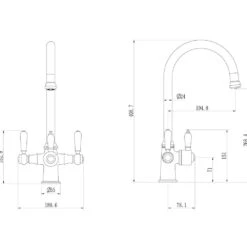 LSC Traditional Cruciform 3in1 Copper & White Boiling Hot Water Kitchen Tap & Tank -Household Goods Shop lsc traditional cruciform 3in1 copper white boiling hot water kitchen tap tank p58267 282609 image