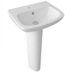 Nuie Ambrose 450x360 1th White Basin & Full Pedestal CPC021
