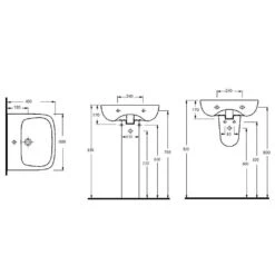 Nuie Ambrose 500x400 1th White Basin & Semi Pedestal CPC024 5 Nuie Ambrose 500x400 1th White Basin & Semi Pedestal CPC024 -Household Goods Shop nuie ambrose 500x400 1th white basin semi pedestal cpc024 p30964 159924 image