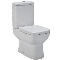 Nuie Ambrose White Close Coupled Toilet Pan, Cistern & Soft Close Seat - CPC020