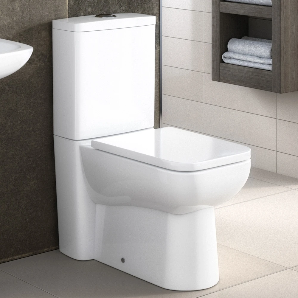 Nuie Ambrose White Close Coupled Toilet Pan, Cistern & Soft Close Seat - CPC020 2 Nuie Ambrose White Close Coupled Toilet Pan, Cistern & Soft Close Seat - CPC020 - Image 2