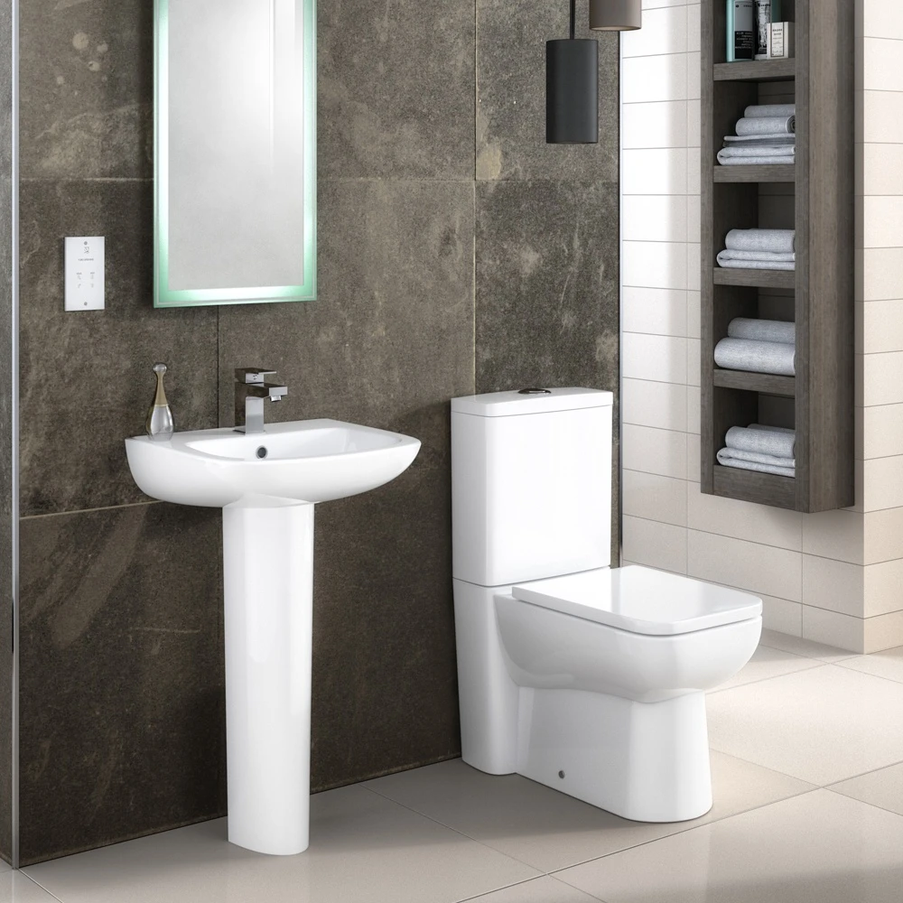 Nuie Ambrose White Close Coupled Toilet Pan, Cistern & Soft Close Seat - CPC020 3 Nuie Ambrose White Close Coupled Toilet Pan, Cistern & Soft Close Seat - CPC020 - Image 3
