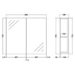 Nuie Arno Cloud Grey 600mm Mirror Unit (50/50) - OFF1317 -Household Goods Shop nuie arno cloud grey 600mm mirror unit 50 50 off1317 p56992 266653 image