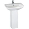 Nuie Asselby 600x430 1th White Basin & Full Pedestal CSS002