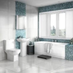 Nuie Asselby 600x430 1th White Basin & Full Pedestal CSS002 -Household Goods Shop nuie asselby 600x430 1th white basin full pedestal css002 p33934 165678 image