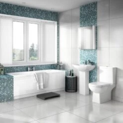 Nuie Asselby 600x430 1th White Basin & Full Pedestal CSS002 -Household Goods Shop nuie asselby 600x430 1th white basin full pedestal css002 p33934 165679 image