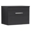 Nuie Athena Charcoal Black Wall Hung 600mm Cabinet & Worktop - ATH040W