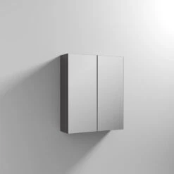 Nuie Athena Gloss Grey 600mm Mirror Unit 50/50 MOC323