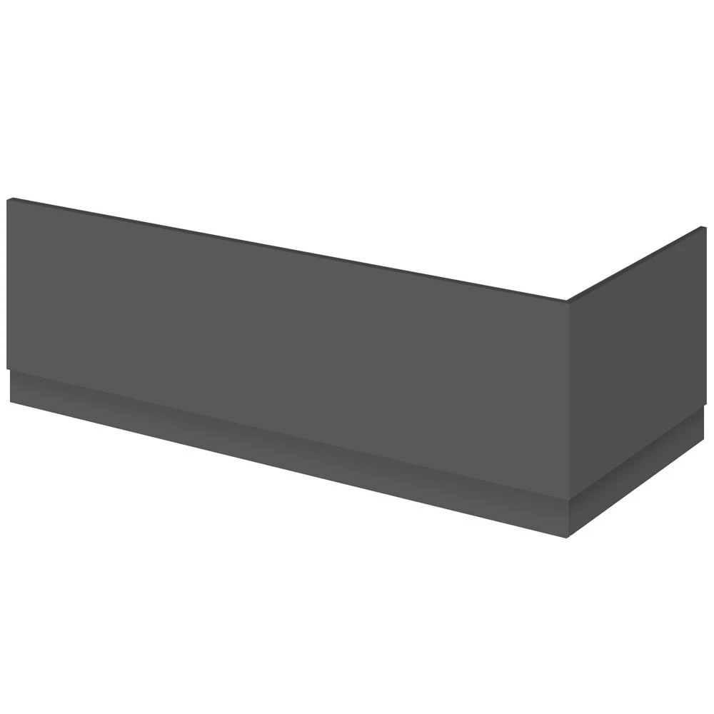 Nuie Athena Gloss Grey 800mm Bath End Panel - OFF972 2 Nuie Athena Gloss Grey 800mm Bath End Panel - OFF972 - Image 2