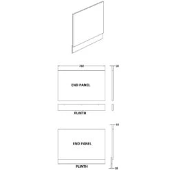 Nuie Athena Gloss Grey 800mm Bath End Panel - OFF972 5 Nuie Athena Gloss Grey 800mm Bath End Panel - OFF972 -Household Goods Shop nuie athena gloss grey 800mm bath end panel off972 p37140 182040 image