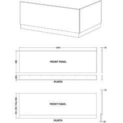 Nuie Athena Gloss Grey Mist 1700mm Bath Front Panel & Plinth - OFG477 -Household Goods Shop nuie athena gloss grey mist 1700mm bath front panel plinth ofg477 p37095 181946 image