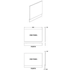 Nuie Athena Gloss Grey Mist 700mm Bath End Panel With Plinth - OFG470 -Household Goods Shop nuie athena gloss grey mist 700mm bath end panel with plinth ofg470 p37142 182046 image