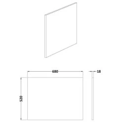 Nuie Athena Gloss Grey Mist 700mm Shower Bath End Panel - OFG479 -Household Goods Shop nuie athena gloss grey mist 700mm shower bath end panel ofg479 p37143 182049 image