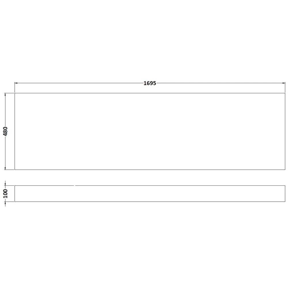 Nuie Athena Stone Grey 1800mm Bath Front Panel - MPC407 2 Nuie Athena Stone Grey 1800mm Bath Front Panel - MPC407 - Image 2