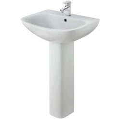 Nuie Ava 545x455 1TH White Basin And Pedestal NCG400