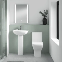 Nuie Ava Basin, Toilet & Mirror Set