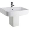 Nuie Bliss 520x425 1th White Basin & Semi Pedestal CBL011
