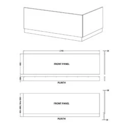 Nuie Blocks Satin Blue 1800mm Bath Front Panel - MOF378 -Household Goods Shop nuie blocks satin blue 1800mm bath front panel mof378 p50594 234262 image