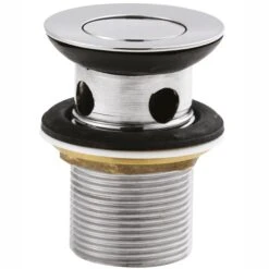 Nuie Chrome Slotted Brass Flip Top Basin Waste - ER03