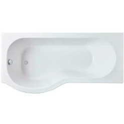 Nuie Curved P Shaped Single Ended Bath LH 1700x850x700