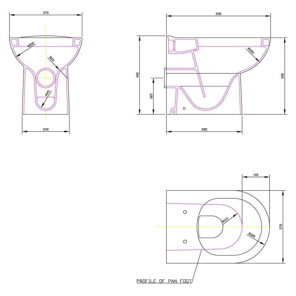 Nuie Eden Gloss White 500x200mm Back To Wall Unit, Cistern, Pan & Seat 7 Nuie Eden Gloss White 500x200mm Back To Wall Unit, Cistern, Pan & Seat - Image 7